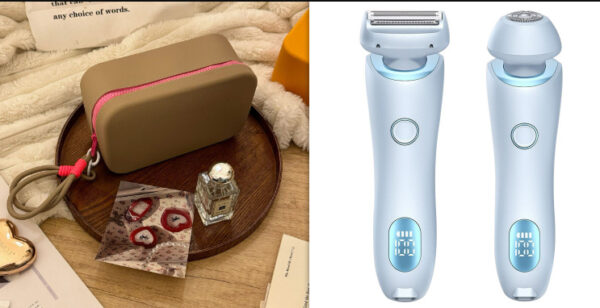 2 In 1 Hair Removal Epilator USB Rechargeable Trimmer Women Body Razor Face Leg Armpit Bikini Hand Pubic Shaver Hair Remover - Image 10